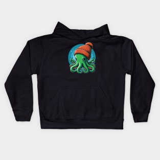 Kids Stocking Cap Octopus Graphic For Boys, Girls, & Adults Kids Hoodie